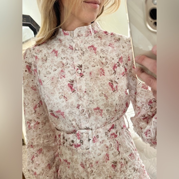 Gingham & Heels Mini Dress / Floral - Picture 5 of 14